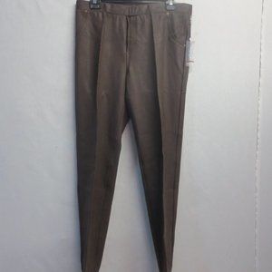 INSIGHT NEW YORK LADIES PULL ON PANT - CHOCOLATE - SIZE 14